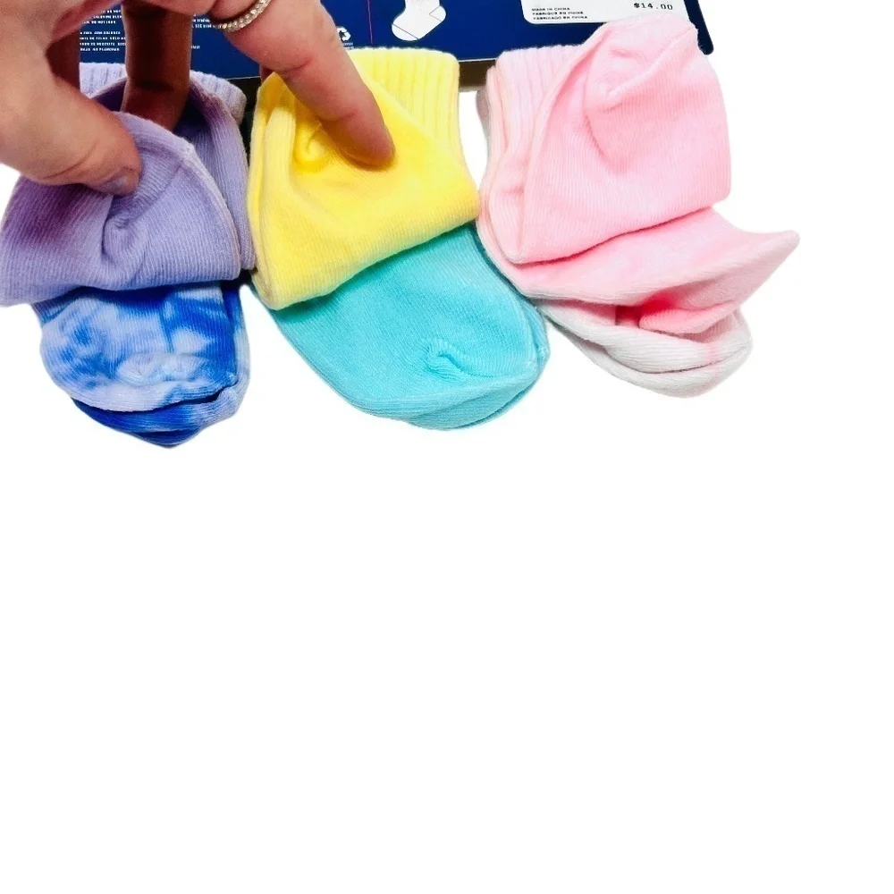 𝅺Champion Baby Tie Dye Socks 6 Pack - Picture 2 of 5